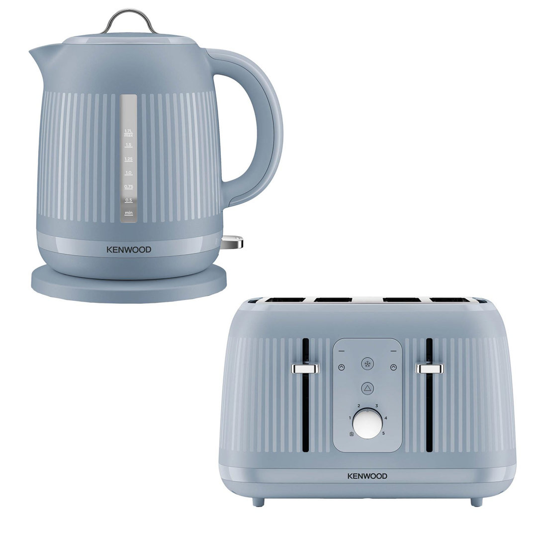 Kenwood Dawn 1.7L Kettle & 4 Slice Toaster Stone Blue Blue